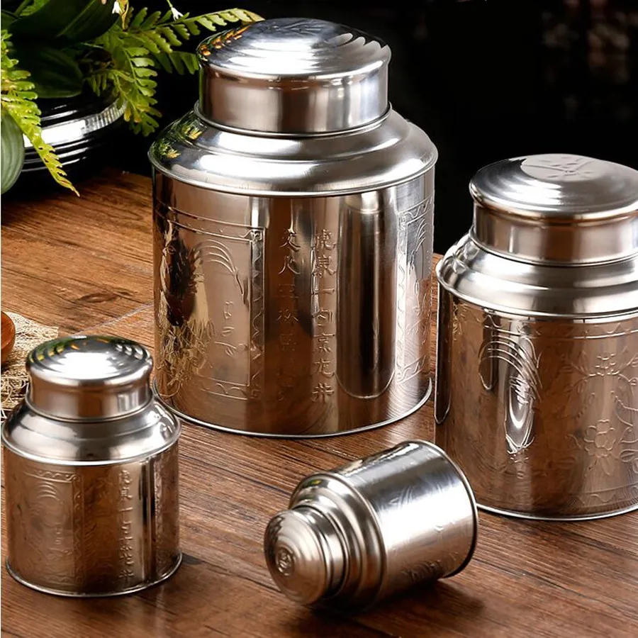 Mini Iron Travel - Stainless Steel Large Tea Caddy Packaging