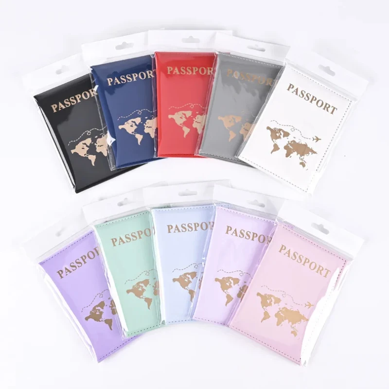 Travel Accessories Plane - Fashion Passport Protective Cover World Pattern