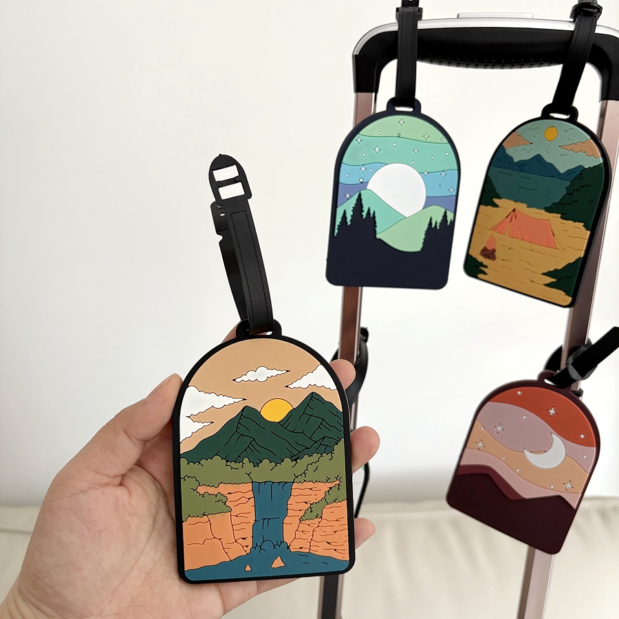 1/3/6pcs landscape luggage tag - đánh giá và giá Travel Accessories Plane