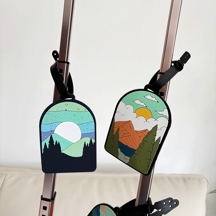 1/3/6pcs landscape luggage tag - đánh giá và giá Travel Accessories Plane