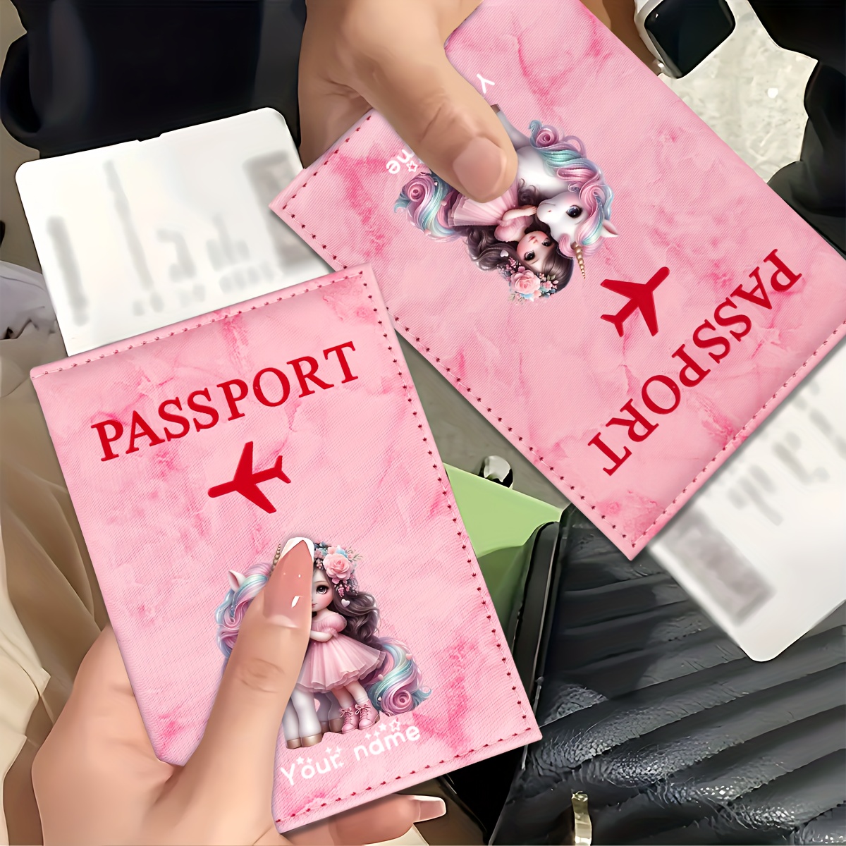 Unicorn Girl Pattern PU Passpo - đánh giá và giá Travel Accessories Plane