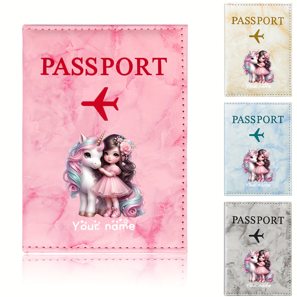 Unicorn Girl Pattern PU Passpo - đánh giá và giá Travel Accessories Plane