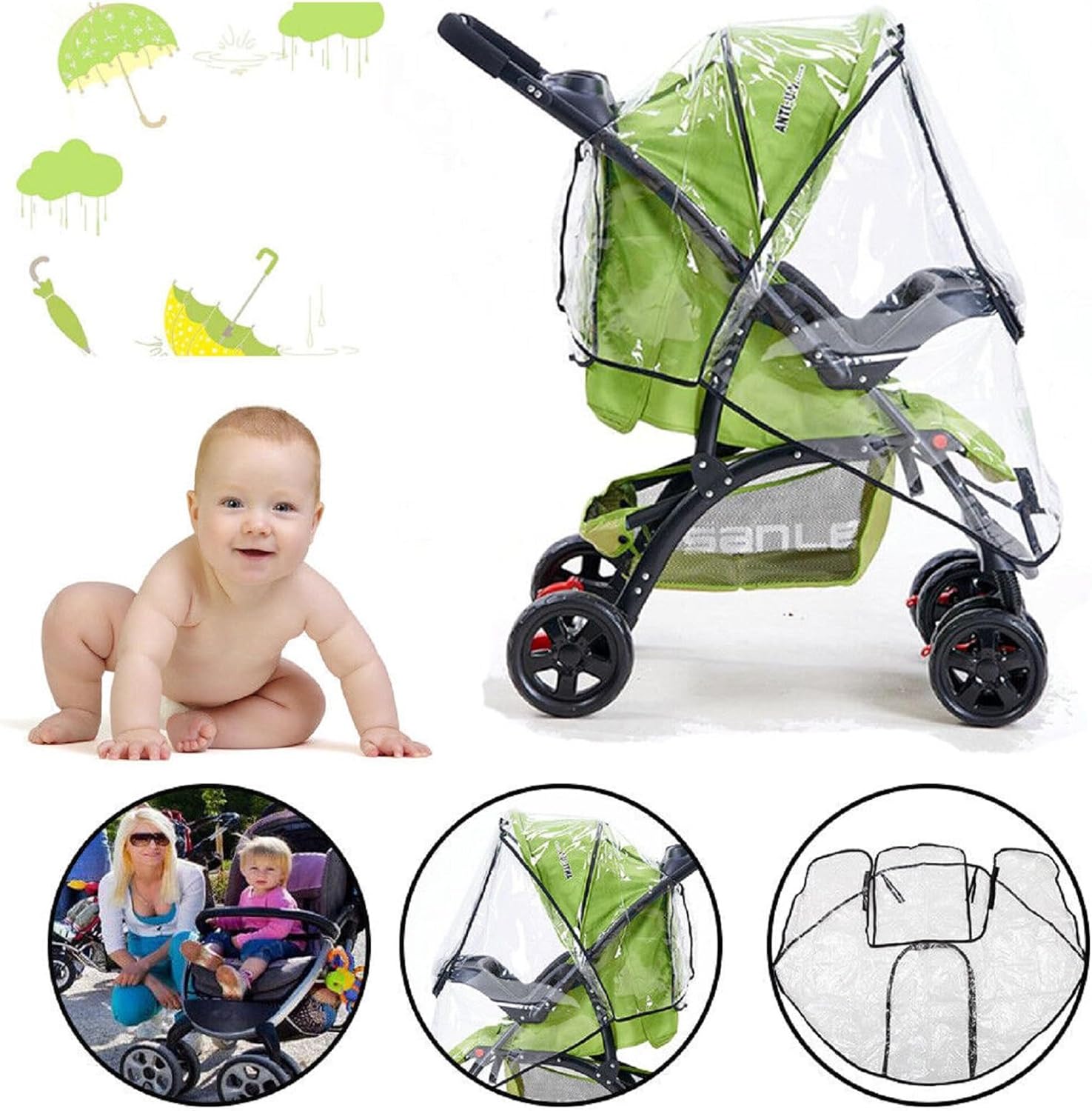 Baby Stroller Rain Cover, Univ - đánh giá và giá Travel Accessories Baby