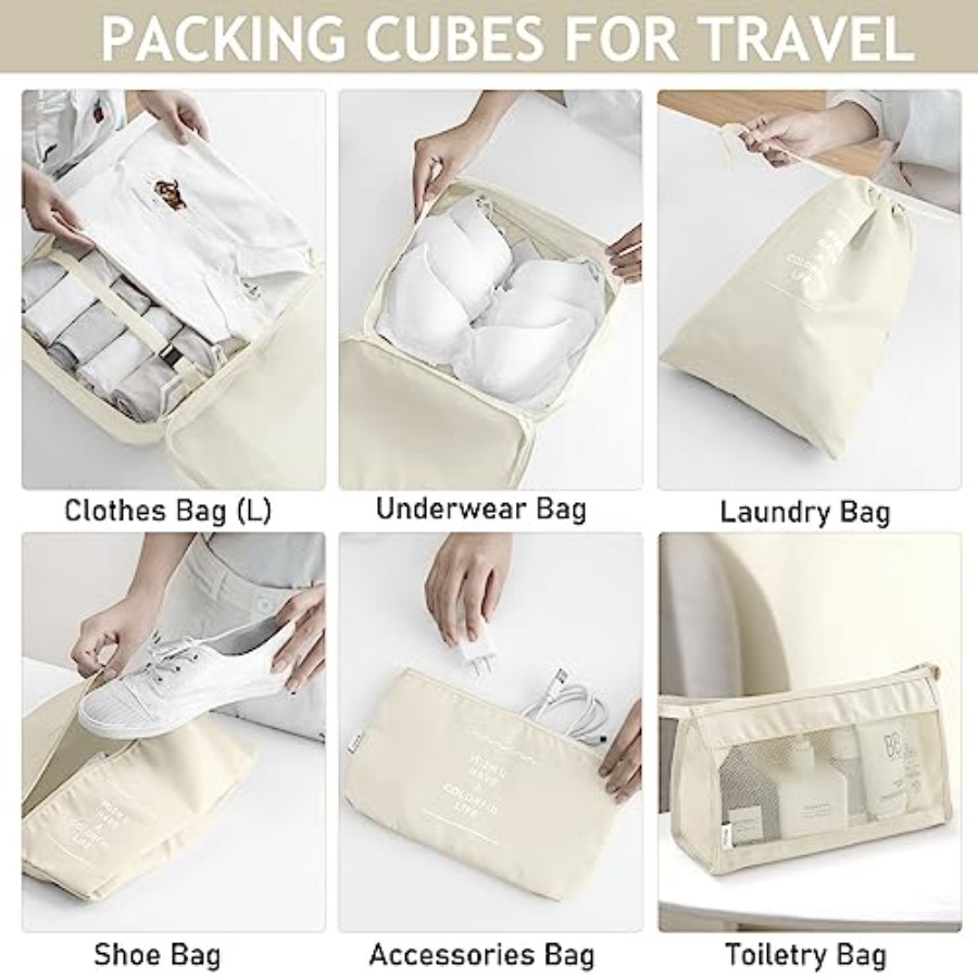8 Set Packing Cubes for Travel - đánh giá và giá Travel Accessories Set