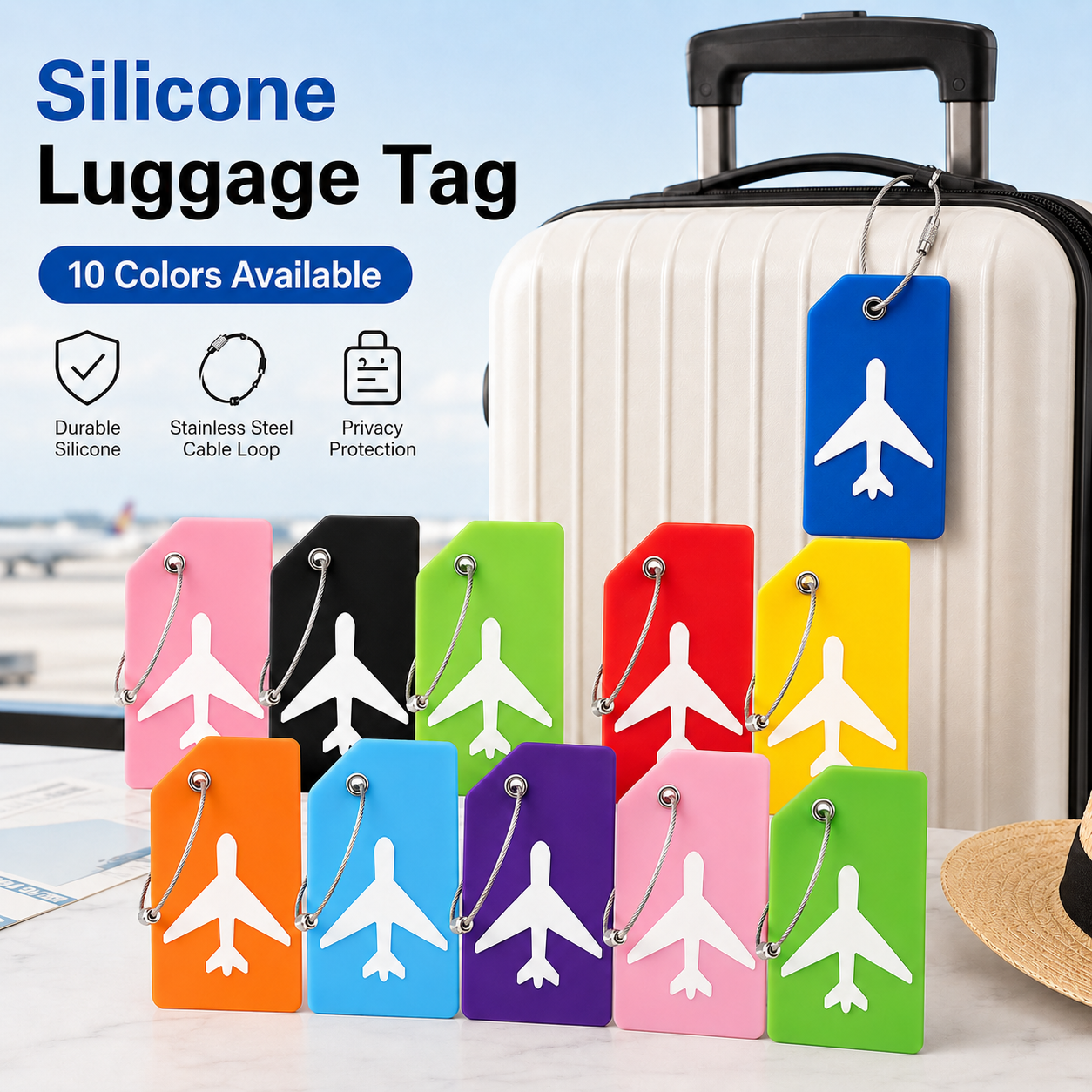 2/5PCS Silicone Travel Luggage - đánh giá và giá Travel Accessories Plane