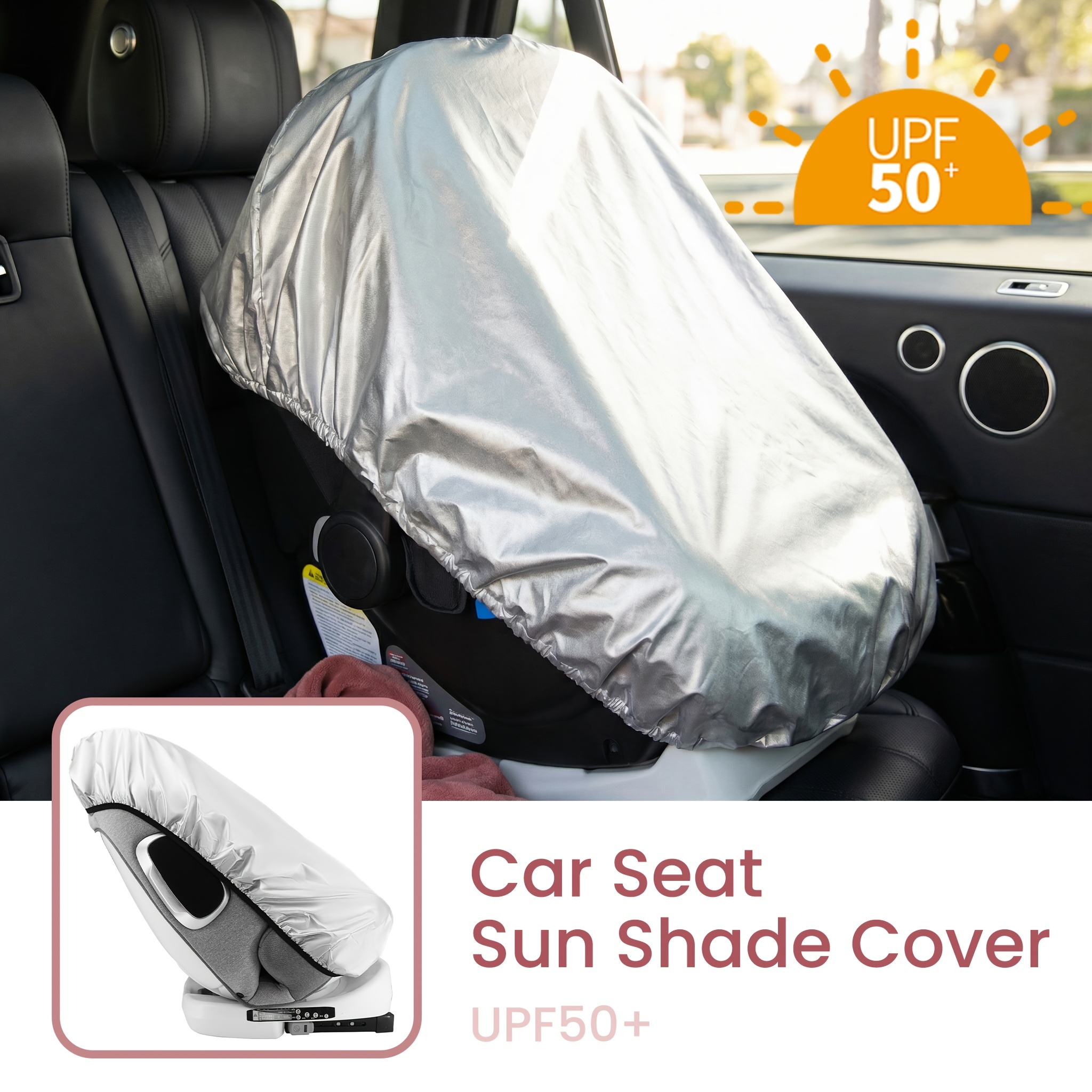 1PC Silver  Baby Car Seat Sun  - đánh giá và giá Travel Accessories For 2 Year Old