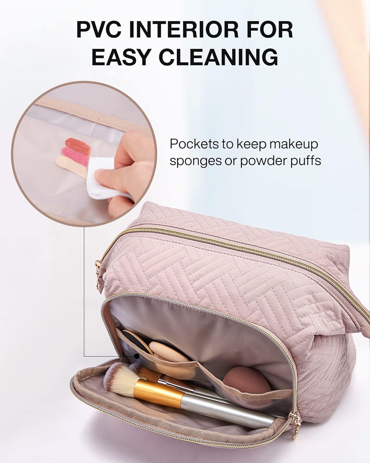 BAGSMART Travel Makeup Bag, Co - đánh giá và giá Travel Accessories Pouch For Women