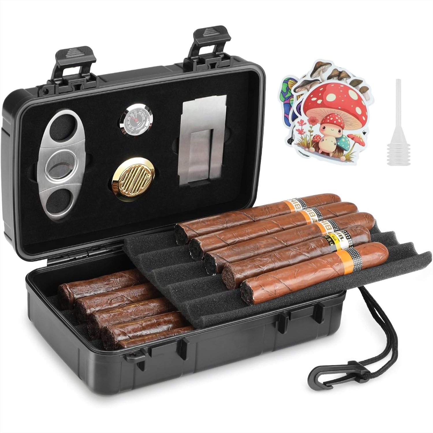 Portable Cigar Humidor Holds 1 - đánh giá và giá Travel Accessories Set