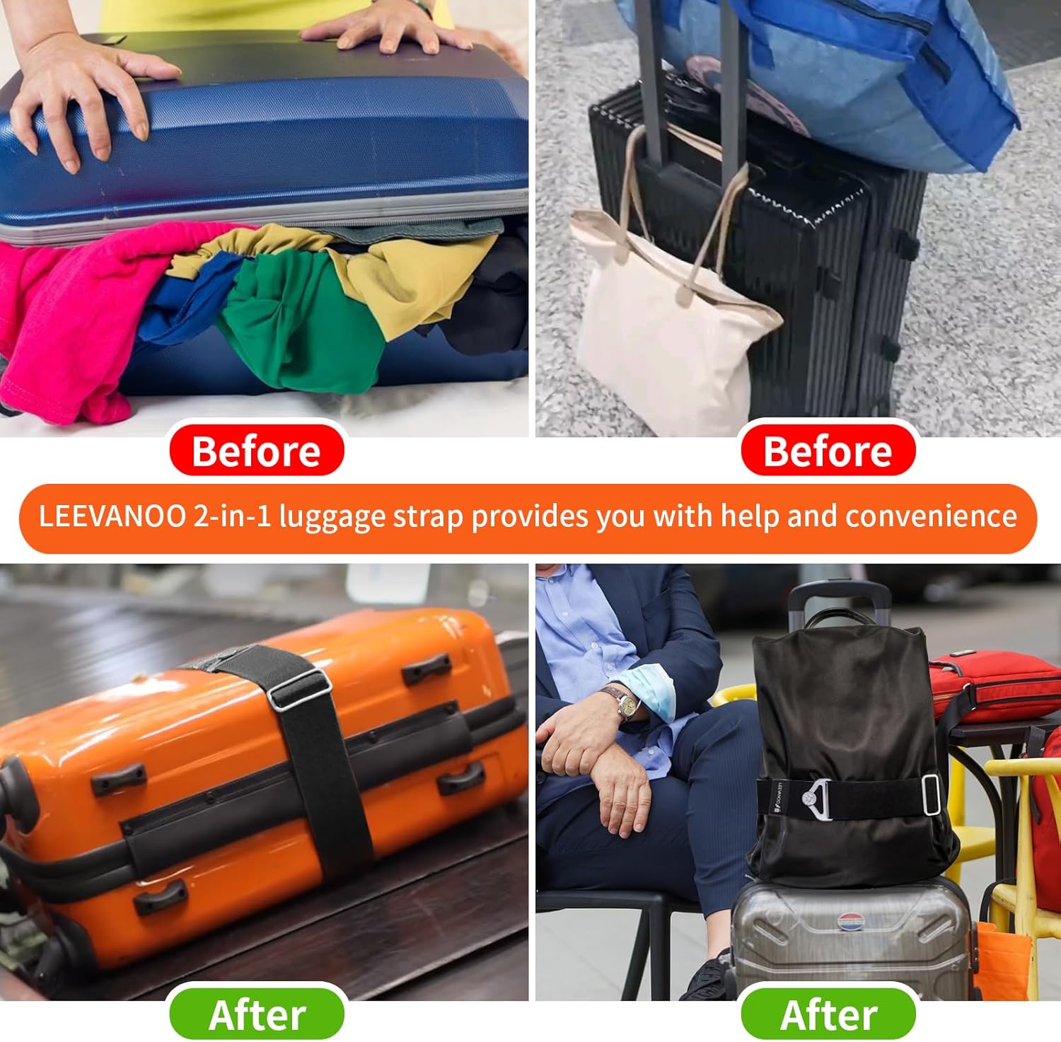 Luggage Strap for Suitcases 2- - đánh giá và giá Travel Accessories And Bags