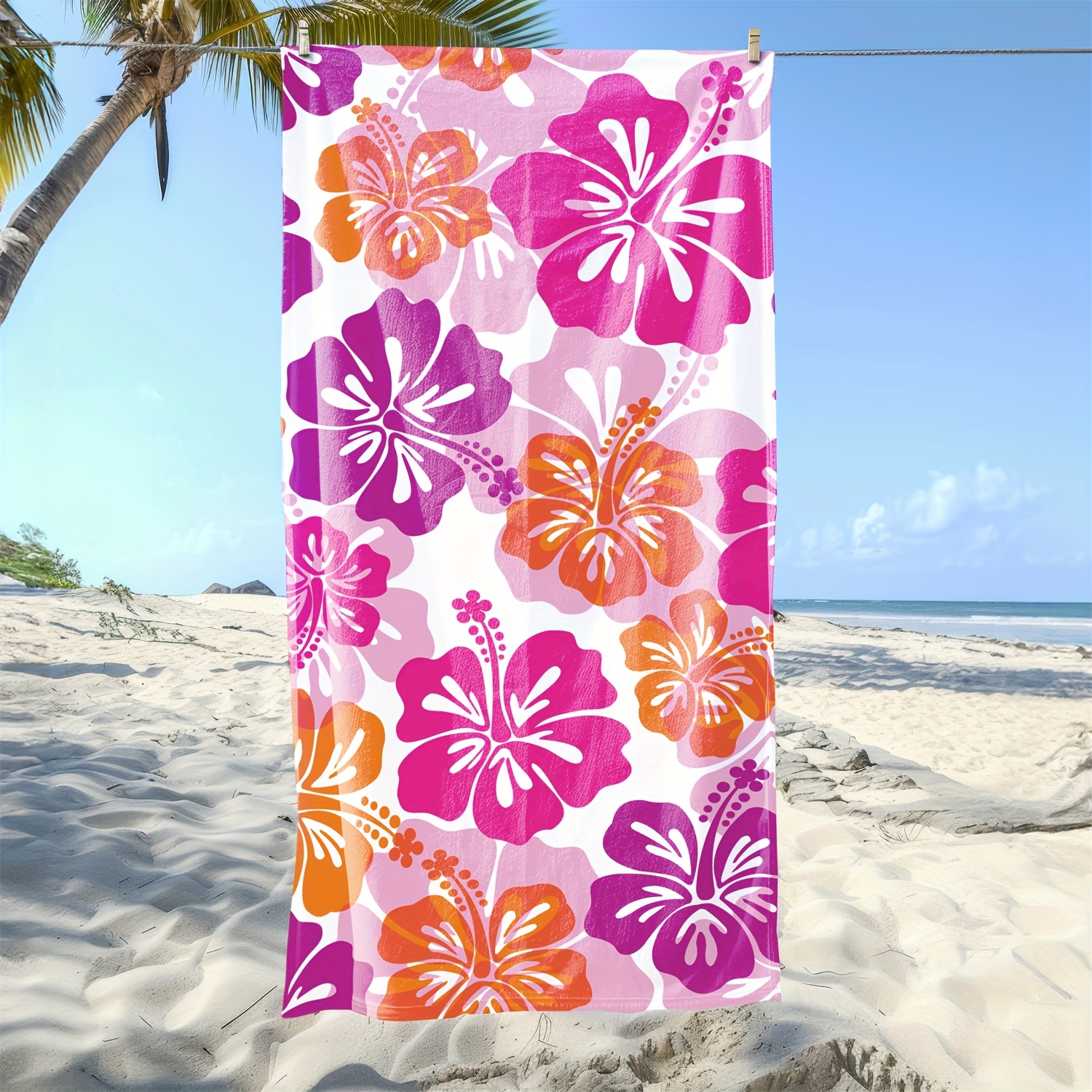 1PC Tropical Floral Beach Towe - đánh giá và giá Travel Yoga Accessories