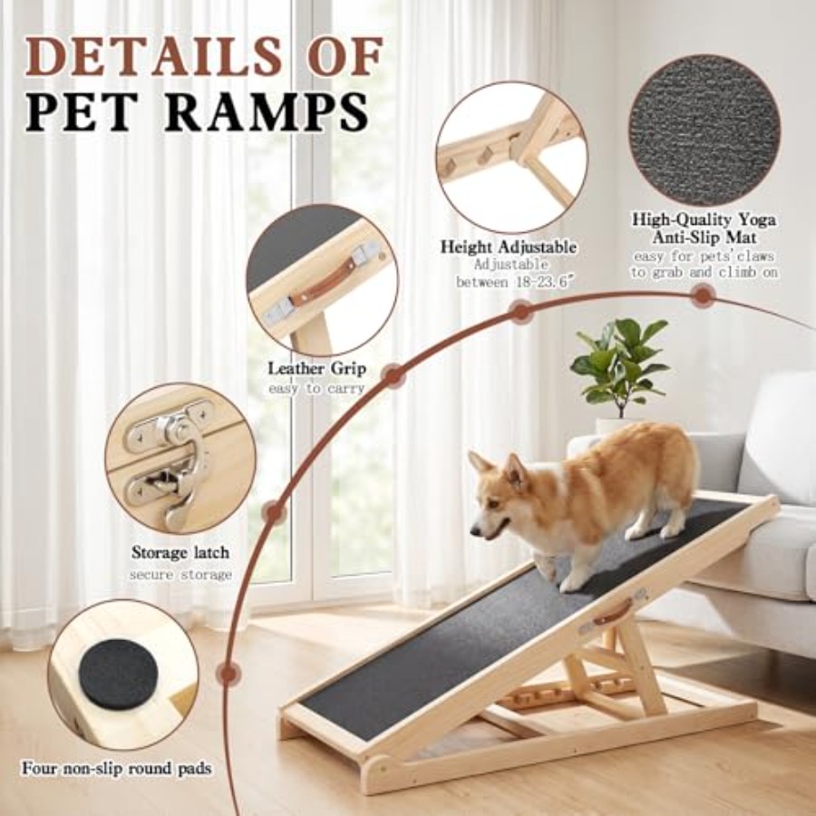 Dog Ramp for Couch, Bed, Car,  - đánh giá và giá Travel Yoga Accessories