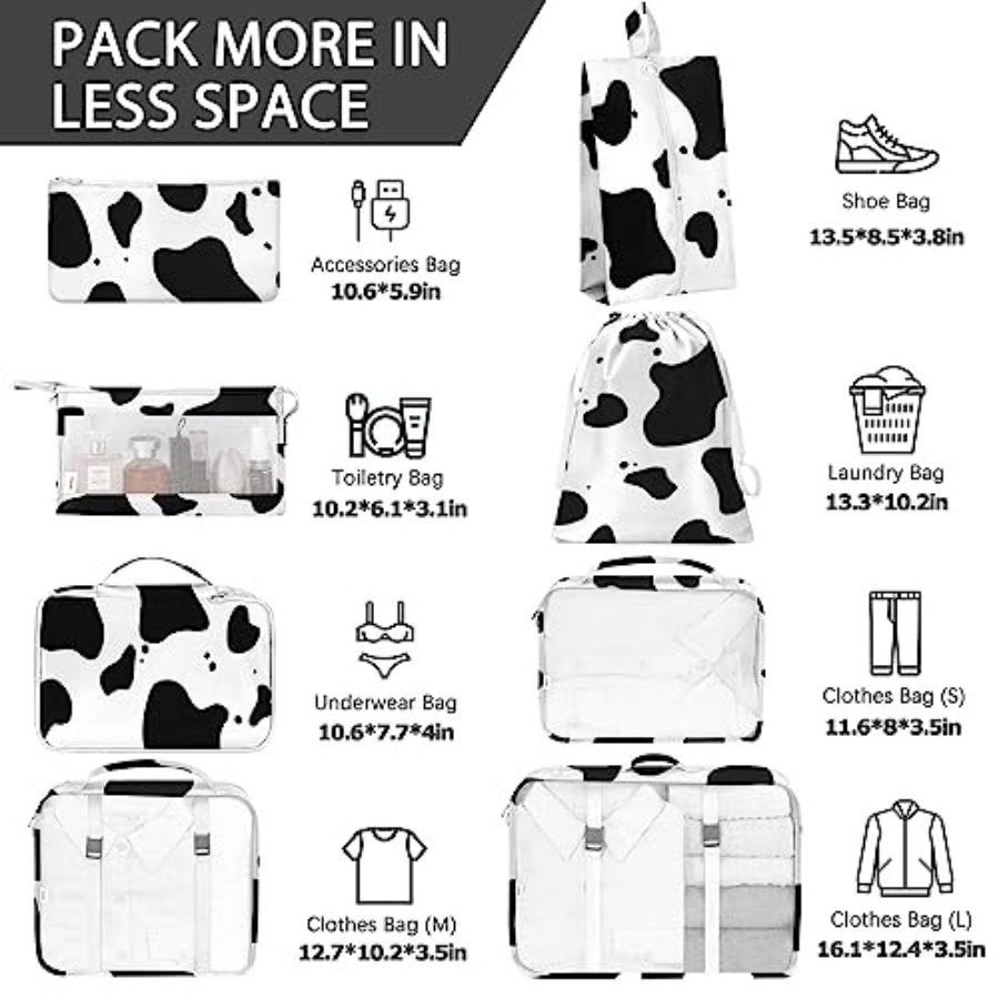 8 Set Packing Cubes for Travel - đánh giá và giá Travel Accessories Set